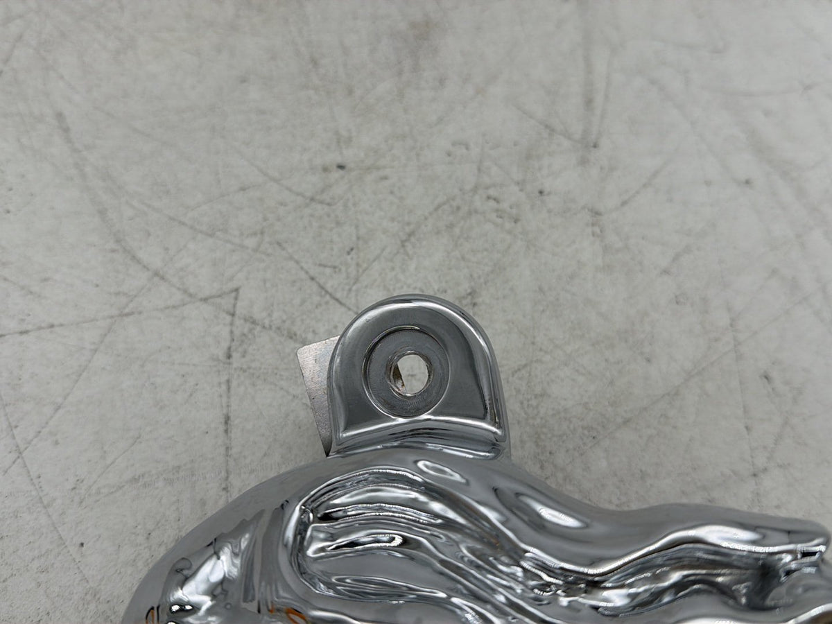 2005 Harley Road King Touring Police Horn Signal Klaxon w/ Chrome Cover SKULL