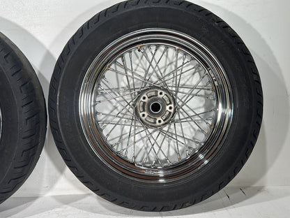 2013 Harley Heritage Softail Classic FLSTC OEM Front Rear Wheel Rim Tire Spoked