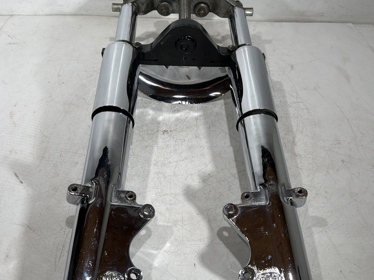 1990 Harley Electra Glide Touring Sport Front Triple Tree Set & LH RH Fork Legs Sliders
