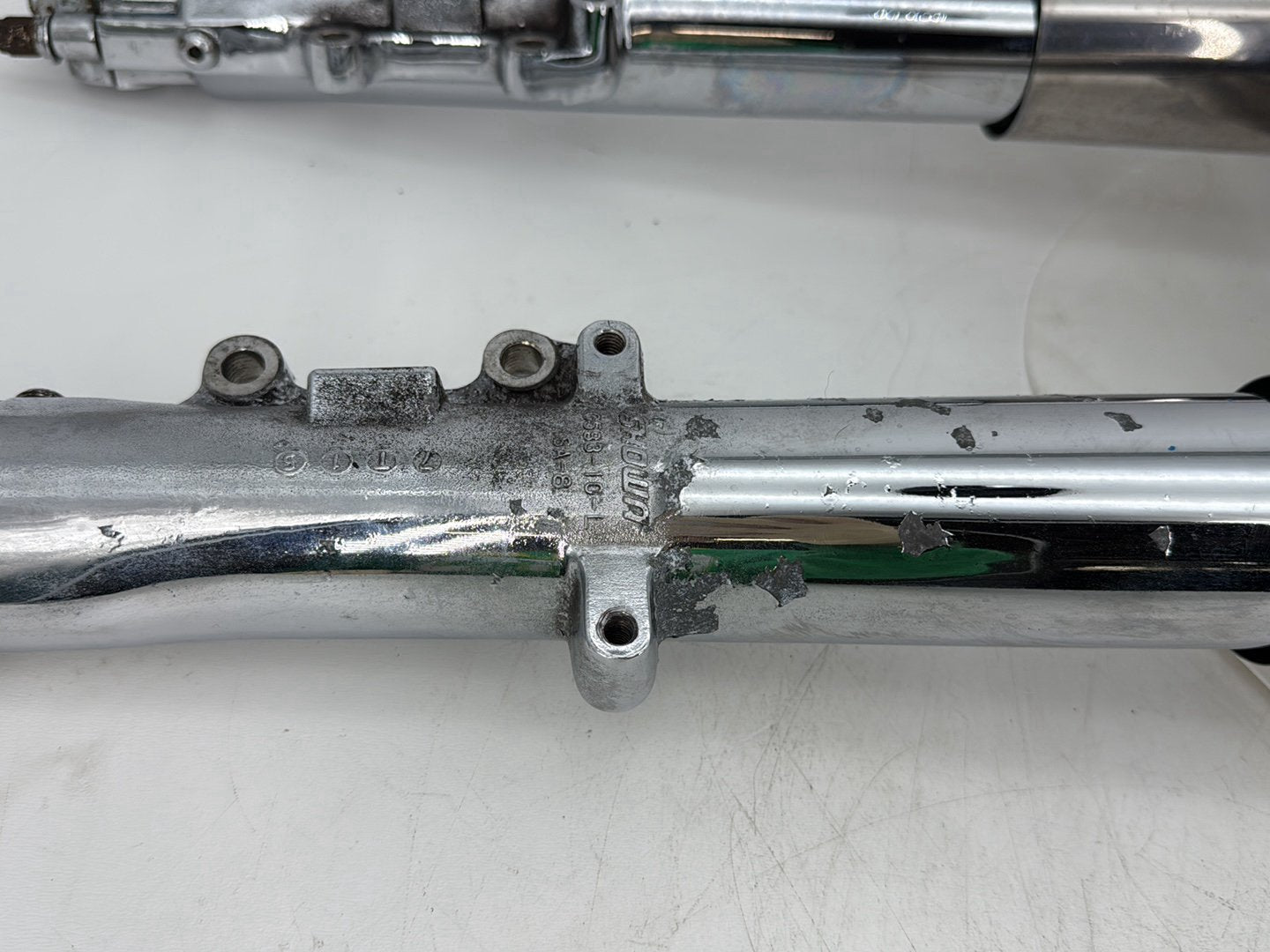 2008 Harley Touring FLHTCU Electra Glide Ultra OEM Front Triple Tree Set & LH RH Fork Legs Sliders