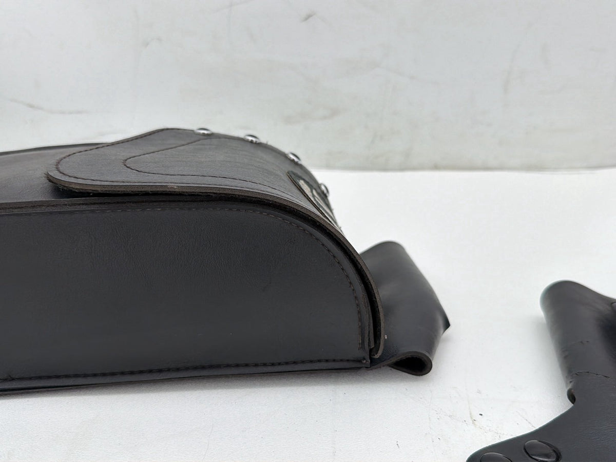 1997 Harley Road King Touring Rear Left Right Saddlebags Luggage Leather Old # 7