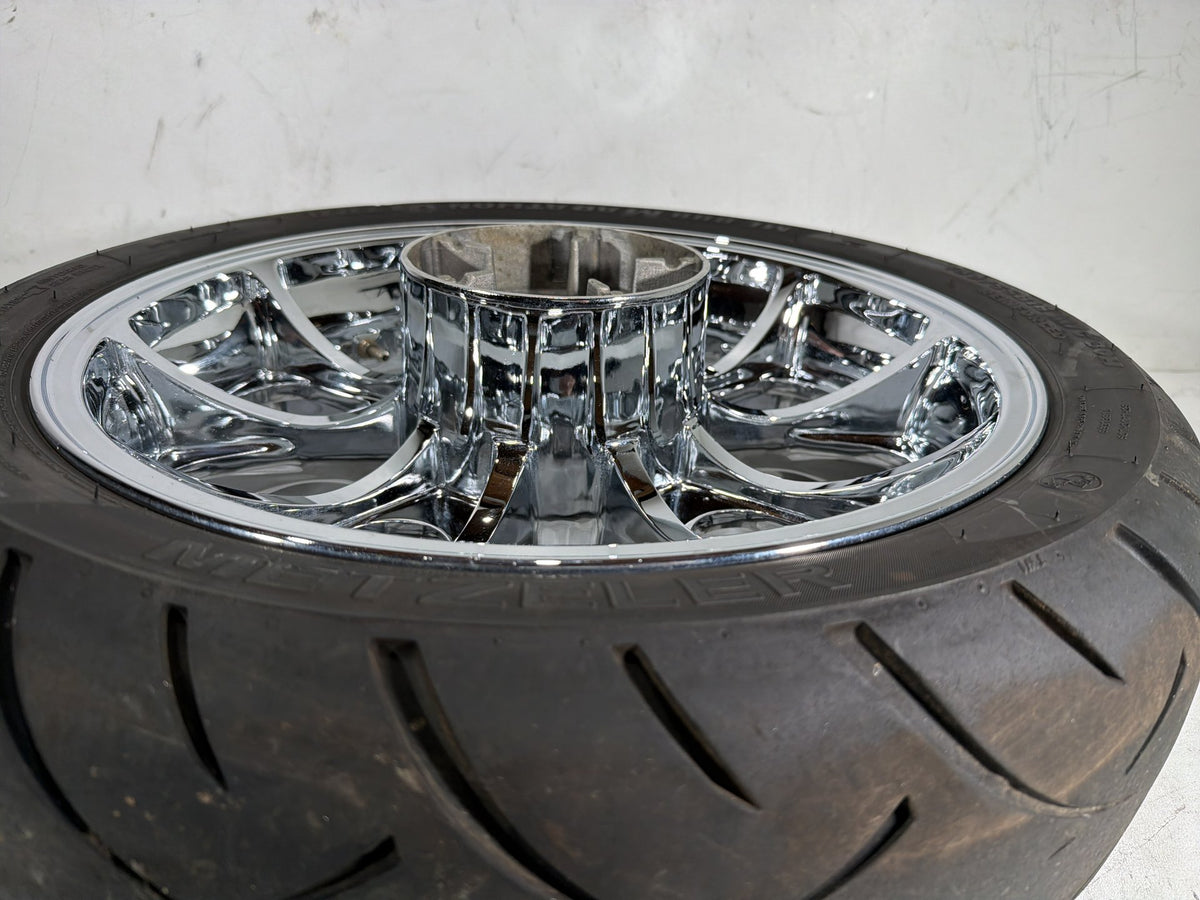 12 Harley Street Glide Touring FLHX OEM Rear Wheel Rim Tire 180/55B18 18" Chrome
