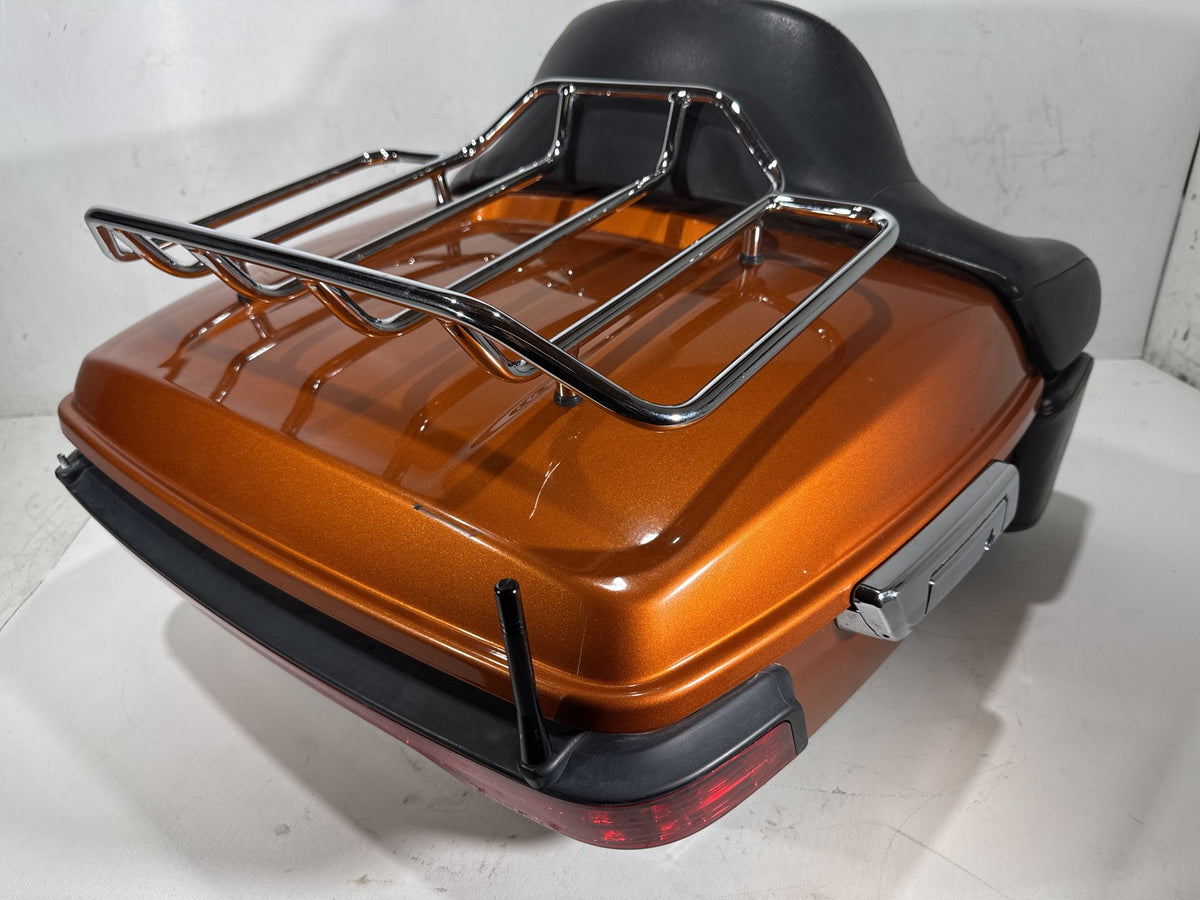 2014 Harley Electra Glide Touring Ultra OEM Pass Backrest Tour Pak Luggage NOKey