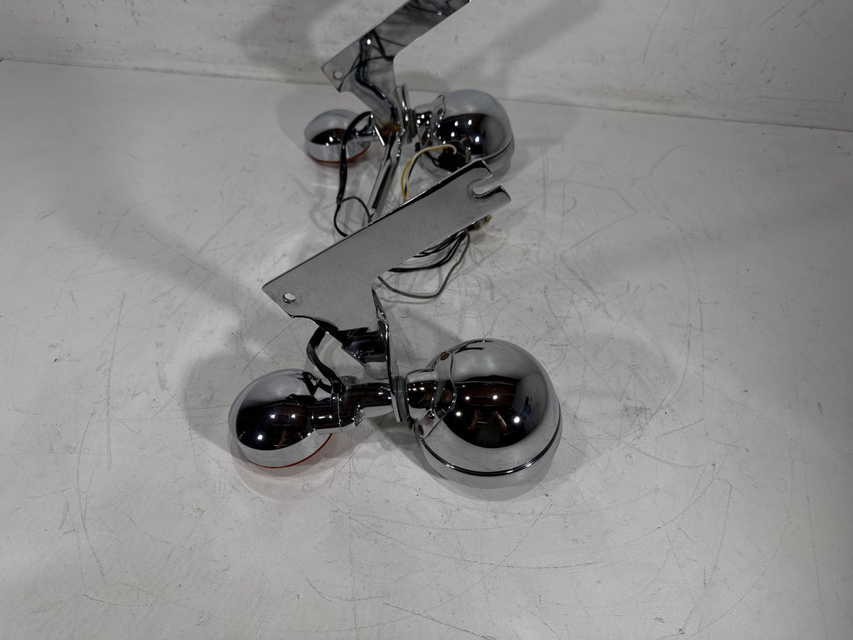 1993 Harley Electra Touring Sport OEM Front Turn Signal Indicators Aux Light Bar