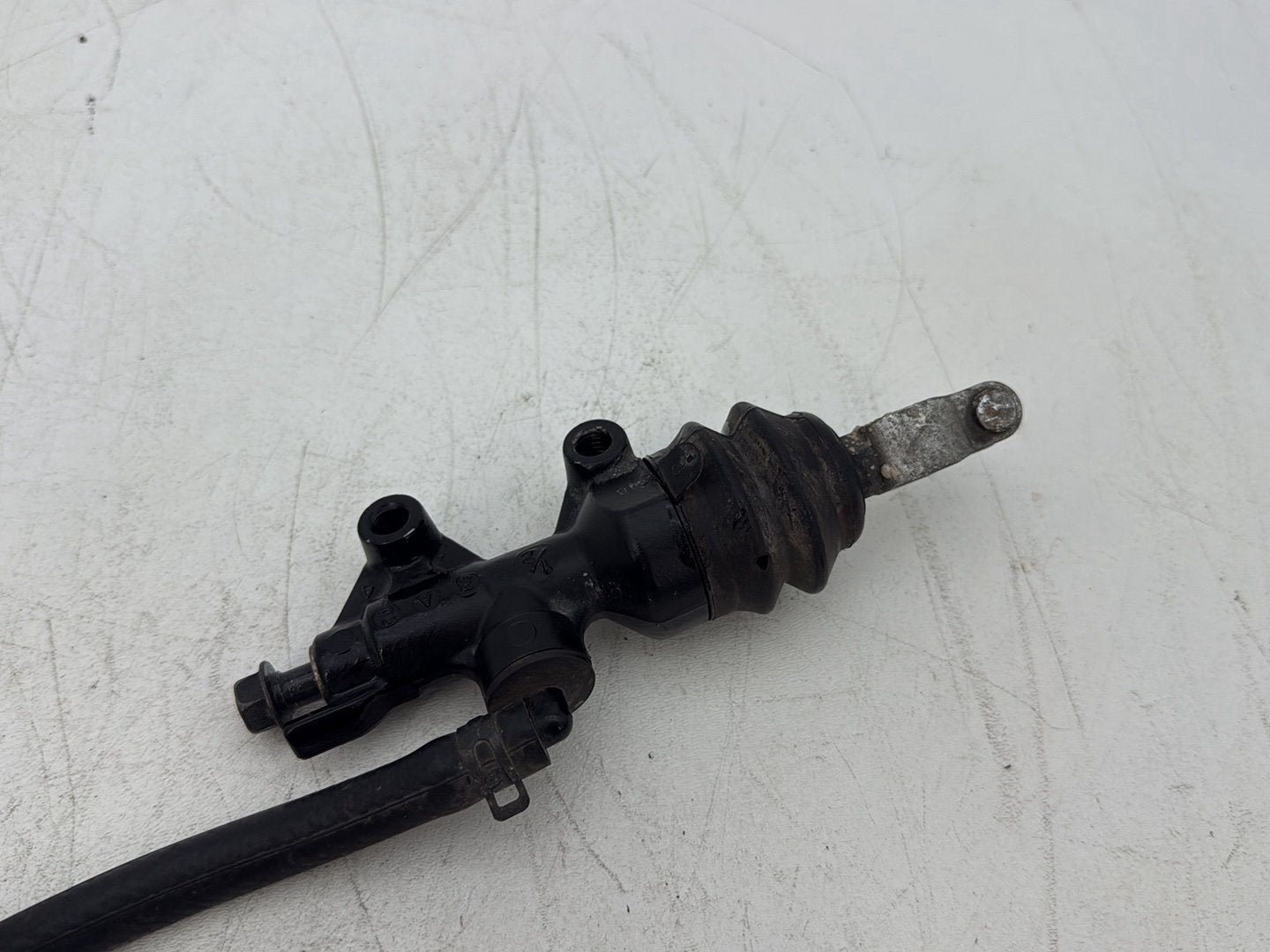 2013 Harley Forty-Eight Sportster 1200X OEM Rear Brake Master Cylinder Bottle Brake Line