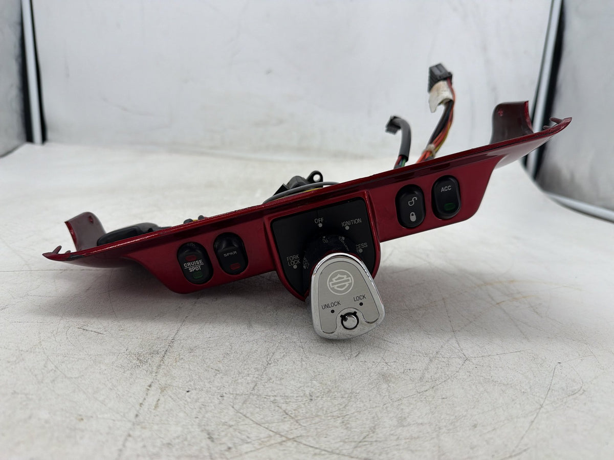 09 Harley Electra Glide Touring CVO OEM Dash Ignition Cap Switch Lockset NO Key