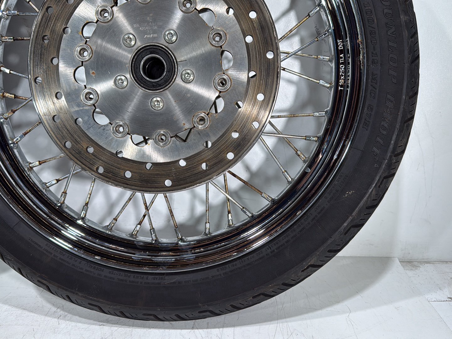 2007 Harley Dyna Street Bob FXDBI OEM Front Rear Wheel Rim Tire Spoked