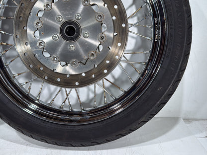 2007 Harley Dyna Street Bob FXDBI OEM Front Rear Wheel Rim Tire Spoked