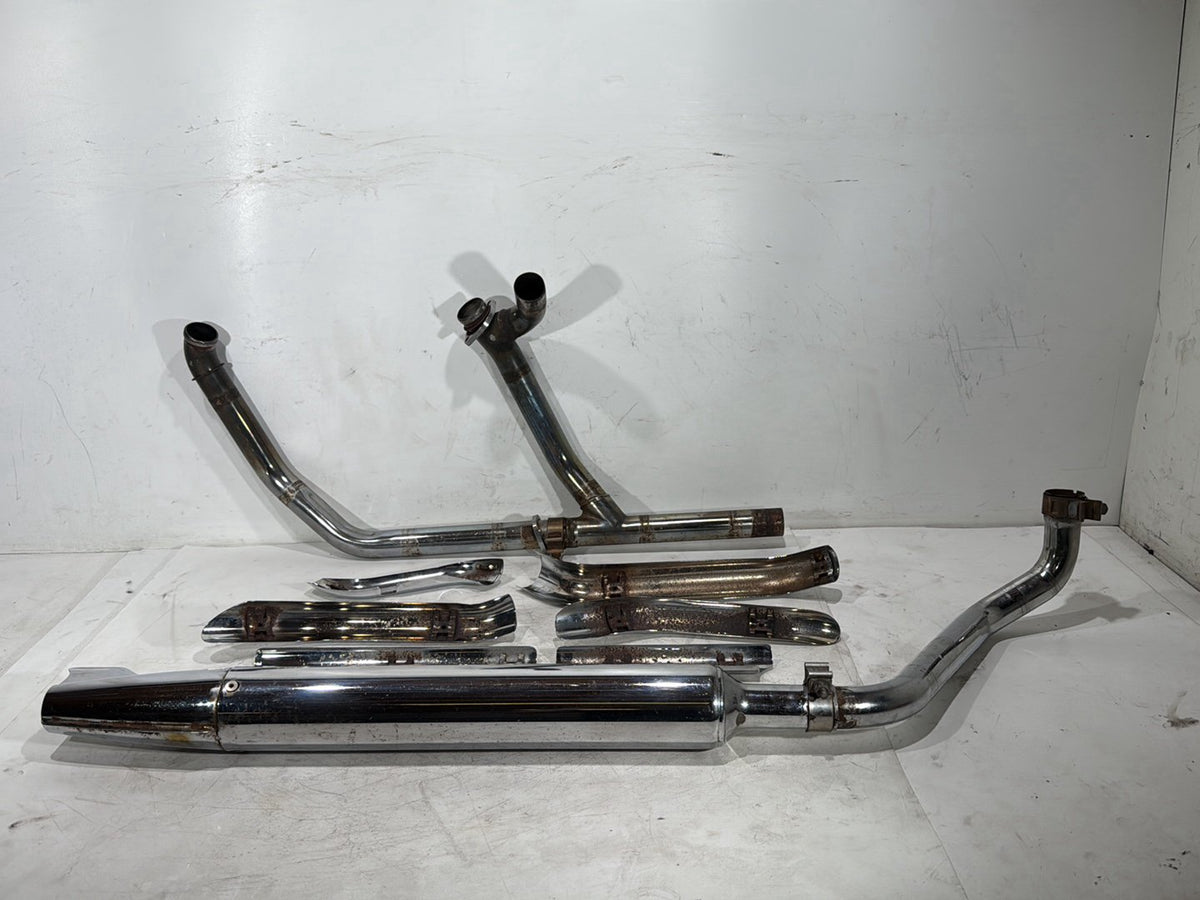 03 Harley Electra Glide Touring FLHTI OEM Exhaust Header Pipes Muffler SCRATCHED