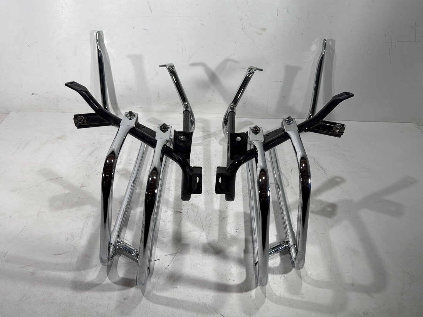 2013 Harley Electra Glide Touring Ultra FLHTCUI OEM Rear Left Right Saddlebag Guard Rails Bar