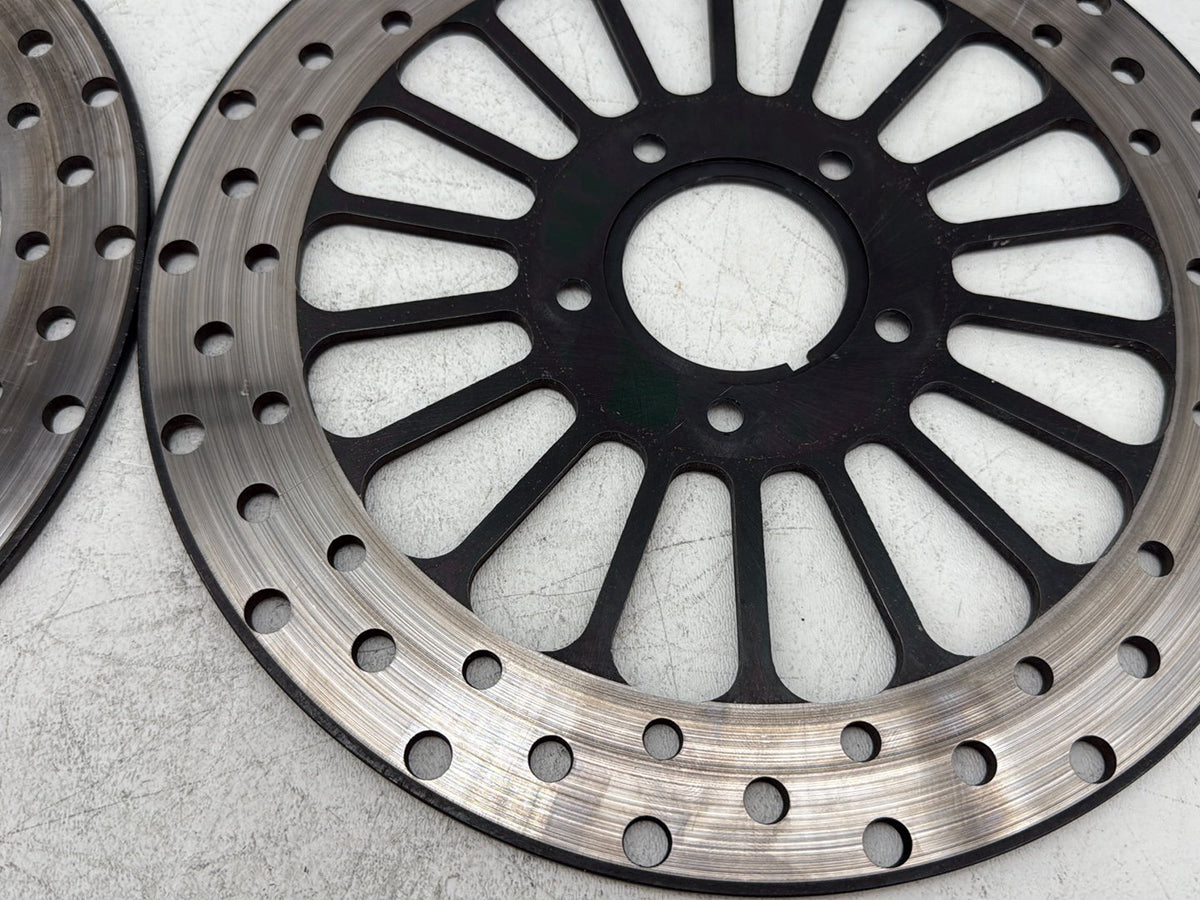 2007 Harley Road King Touring FLHR OEM Front Brake Rotors Disc Pair