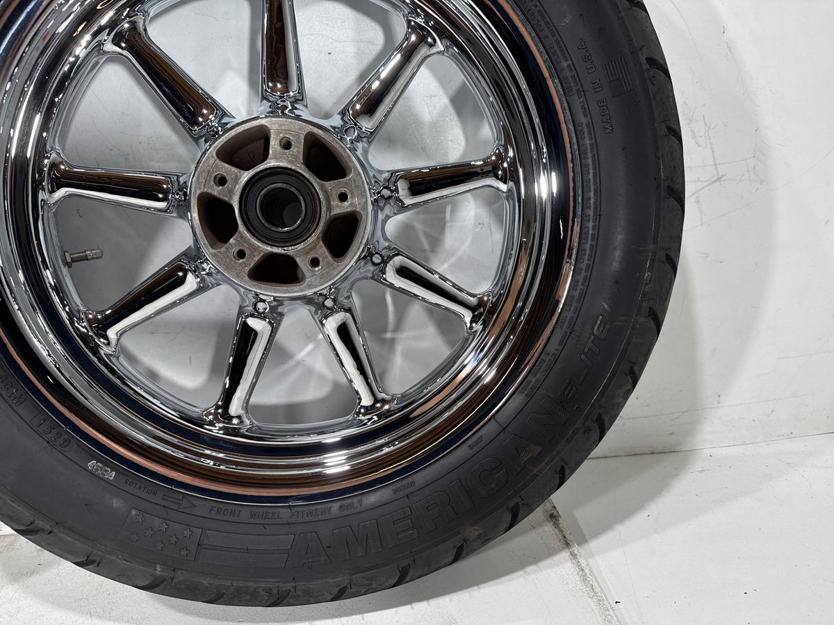 2002 Harley Electra Glide Touring Classic Front & Rear Wheel Rim Tire 16" CHROME