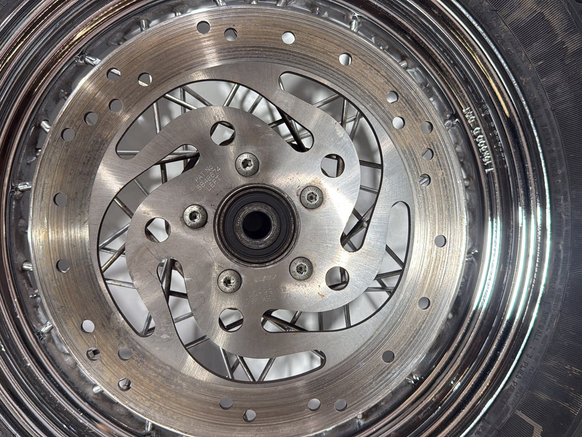 06 Harley Softail Heritage Classic Front Rear Wheel Rim Tire Spoked MT90B16 16"