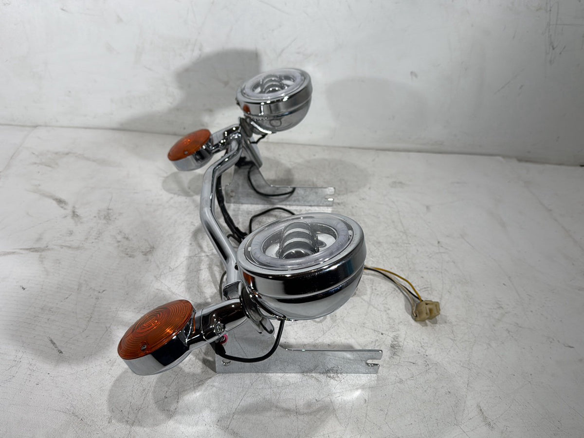 1992 Harley Electra Glide Touring OEM Front Turn Signal Indicators Aux Light Bar