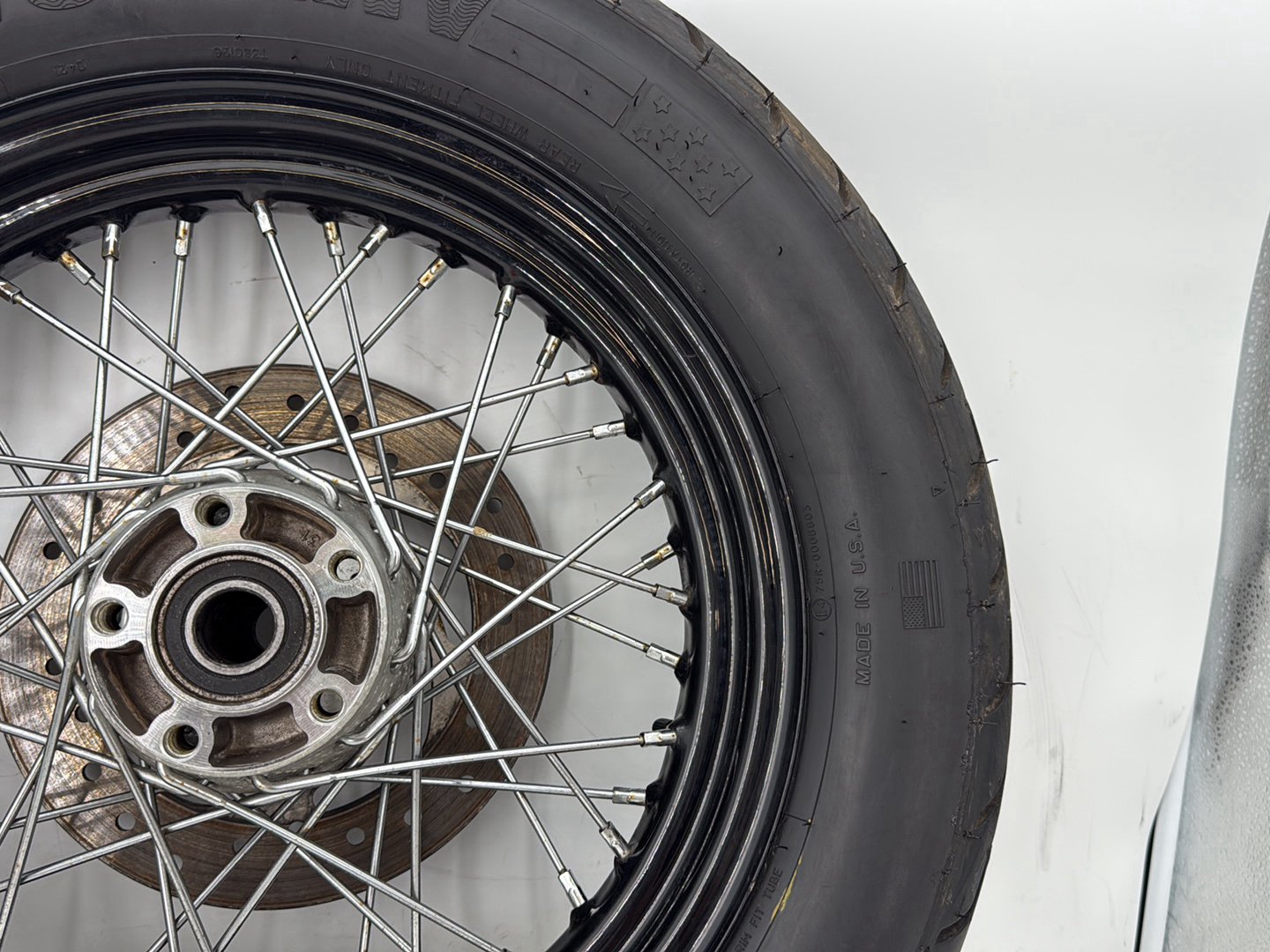 2013 Harley Forty-Eight Sportster 1200X OEM Rear Wheel Rim Tire Spoked