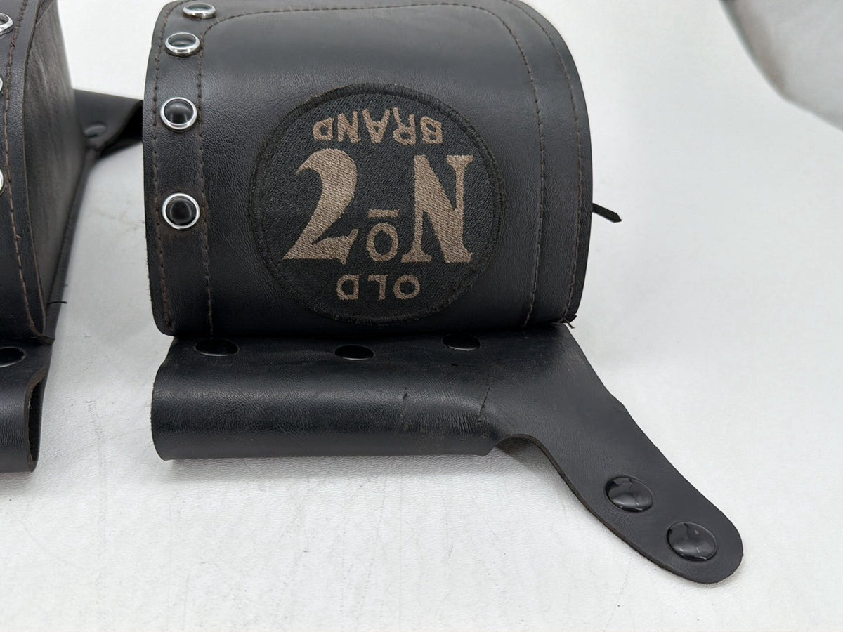 1997 Harley Road King Touring Rear Left Right Saddlebags Luggage Leather Old # 7