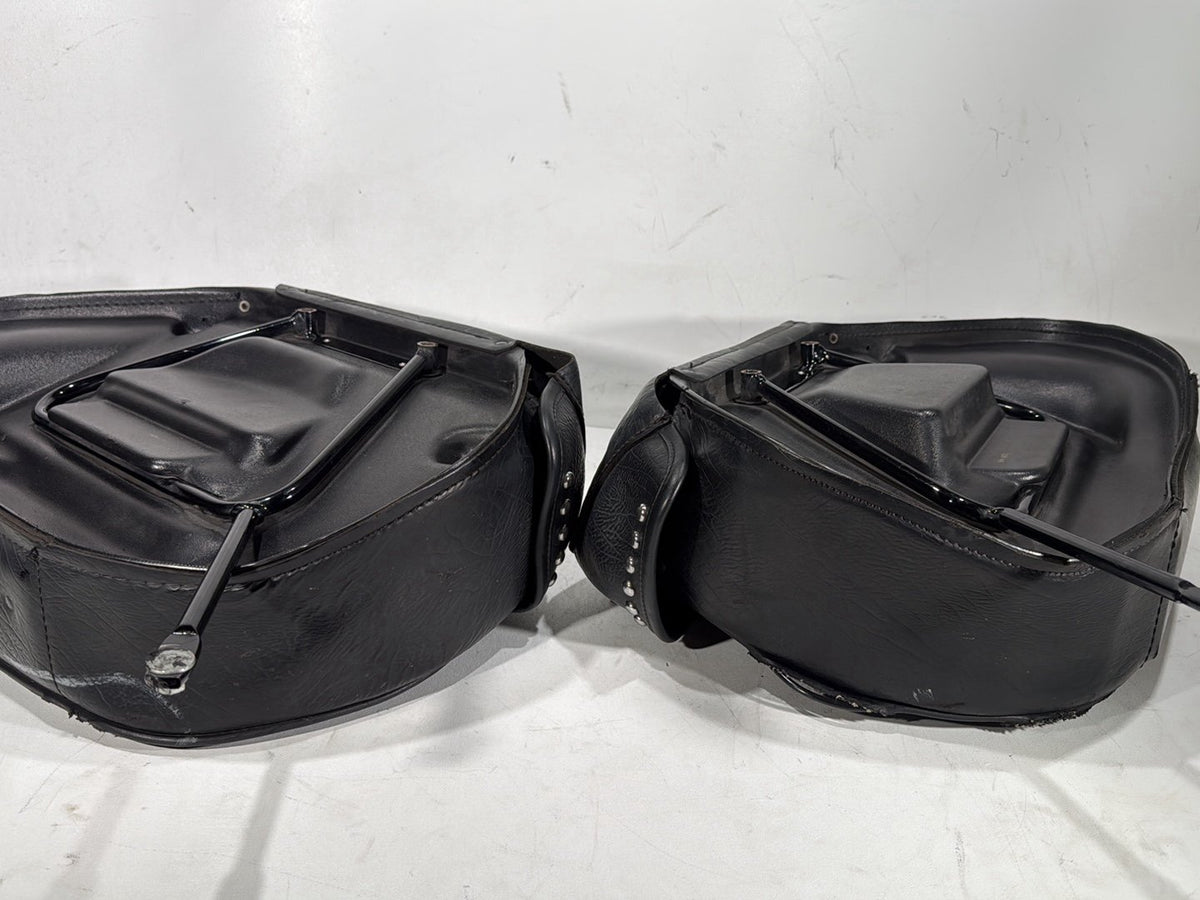 1997 Harley Softail Fat Boy FLSTF OEM Rear Left Right Saddlebags Luggage Leather