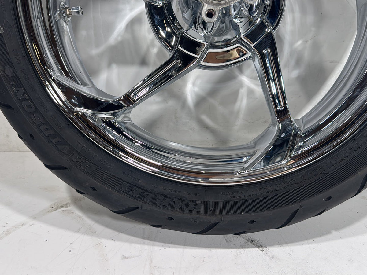 2014 Harley Street Glide Touring FLHXS Rear Wheel Rim Tire Agitator Chrome 18"