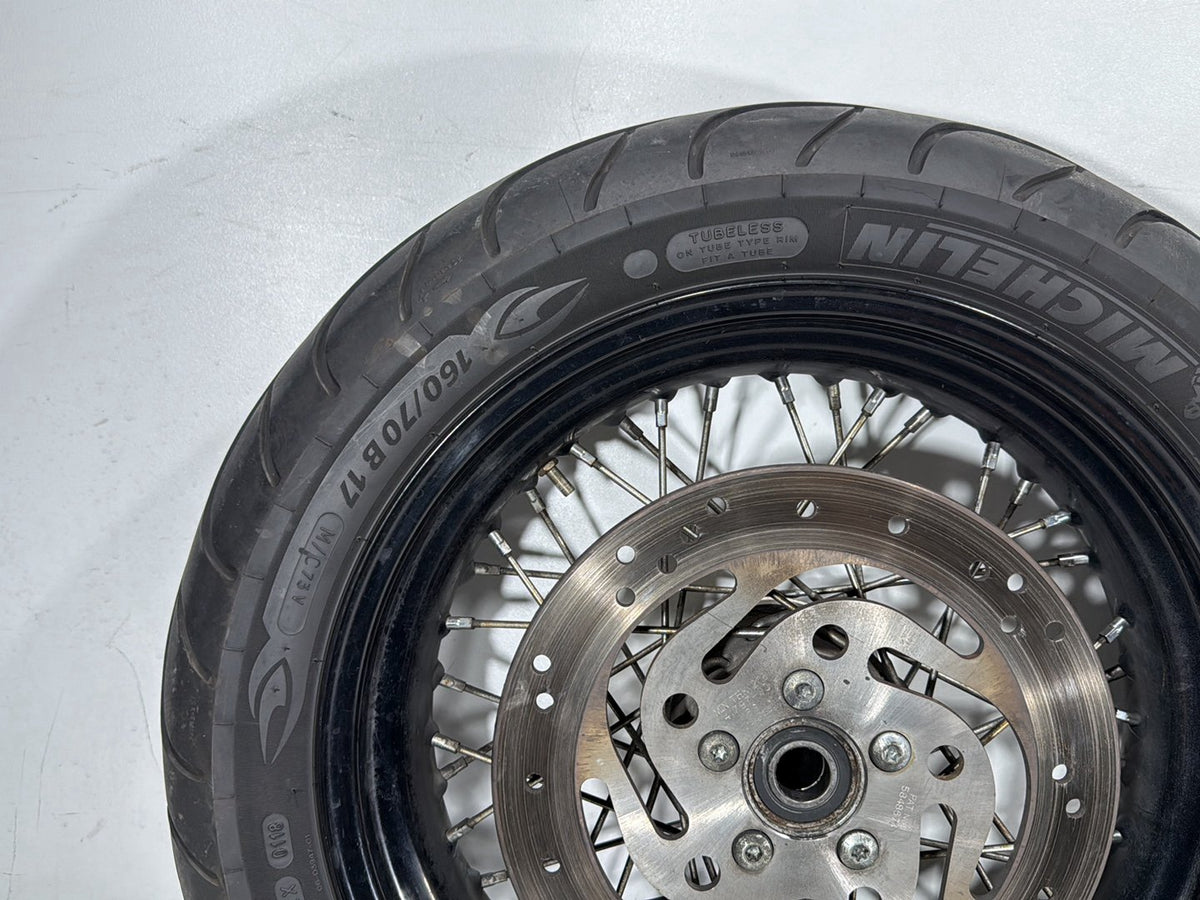 2009 Harley Dyna Street Bob FXDB OEM Front Rear Wheel Rim Tire Spoked