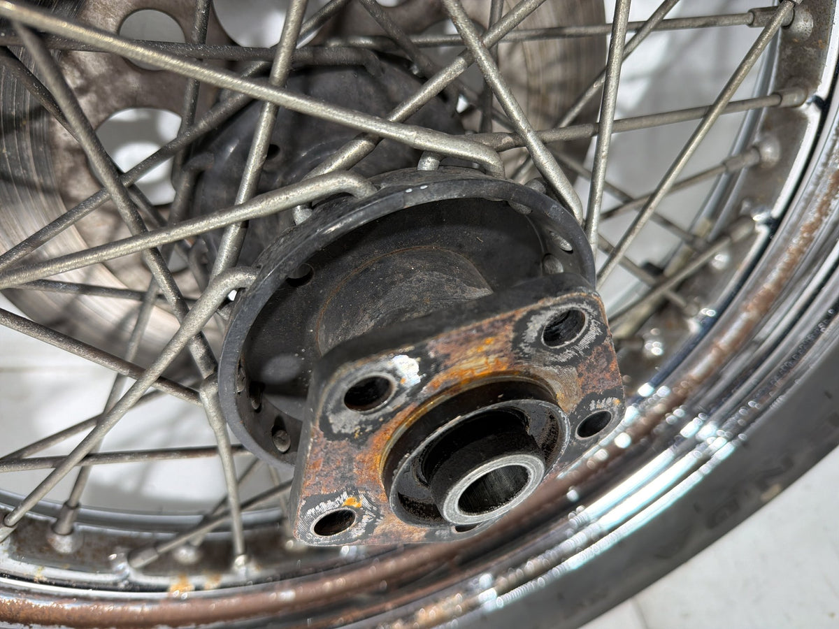 1991 Harley Sportster 883 Deluxe XLH883 Front Rear Wheel Rim Tire Spoked 16" 19"