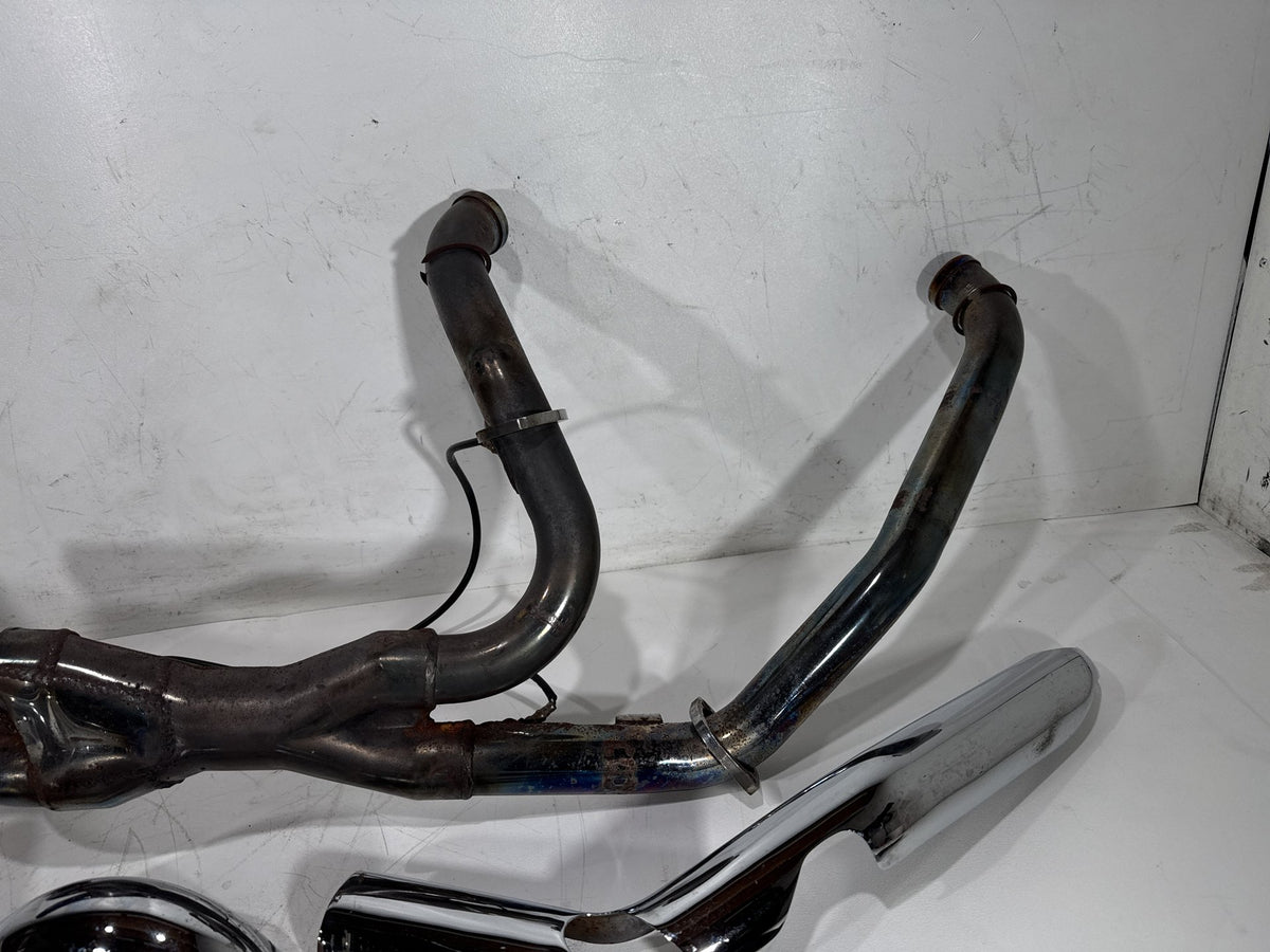 14 Harley Electra Glide Touring Ultra Exhaust Header Pipes Muffler Vance & Hines