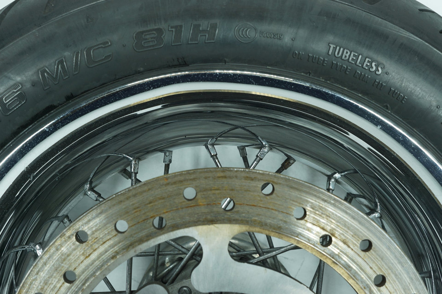 2007 - 2012 Harley-Davidson Touring Electra Glide Classic Rear Wheel Rim Tire Spoked 180/65B16 81H