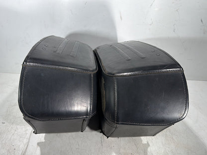 2004 Harley Road King Touring Custom FLHRSI OEM Rear Left Right Saddlebags Luggage Leather