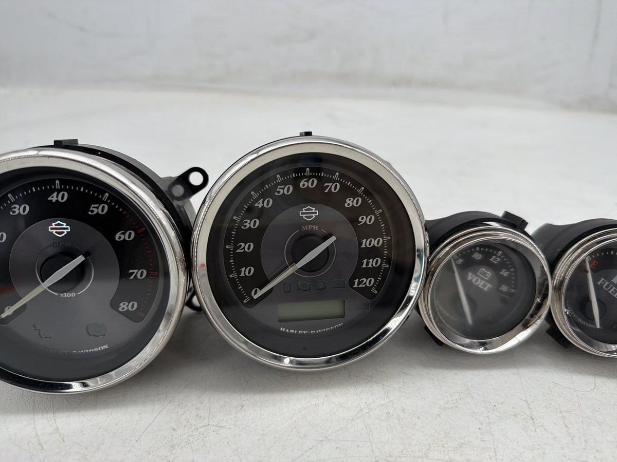 10 Harley Electra Glide Touring OEM Air Oil Volt Fuel Tacho Speedo Gauges 62K