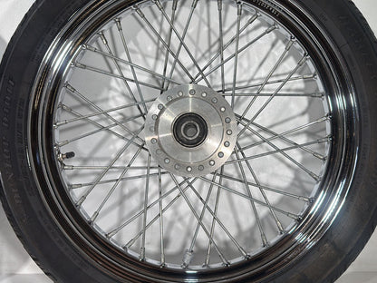 2001 Harley Sportster 883 Hugger XLH883 OEM Front Rear Wheel Rim Tire Spoked
