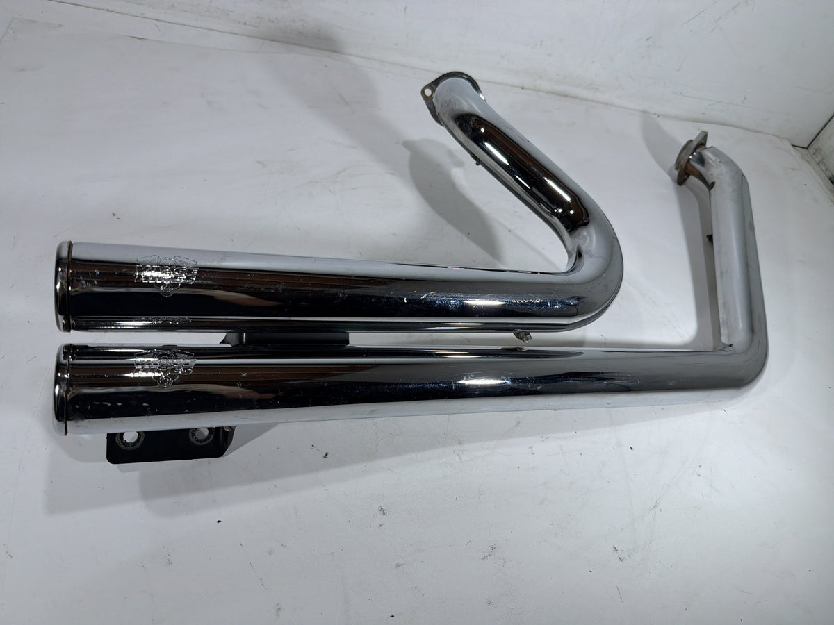 2001 Harley Softail Deuce FXSTD OEM Exhaust Header Pipes Vance & Hines