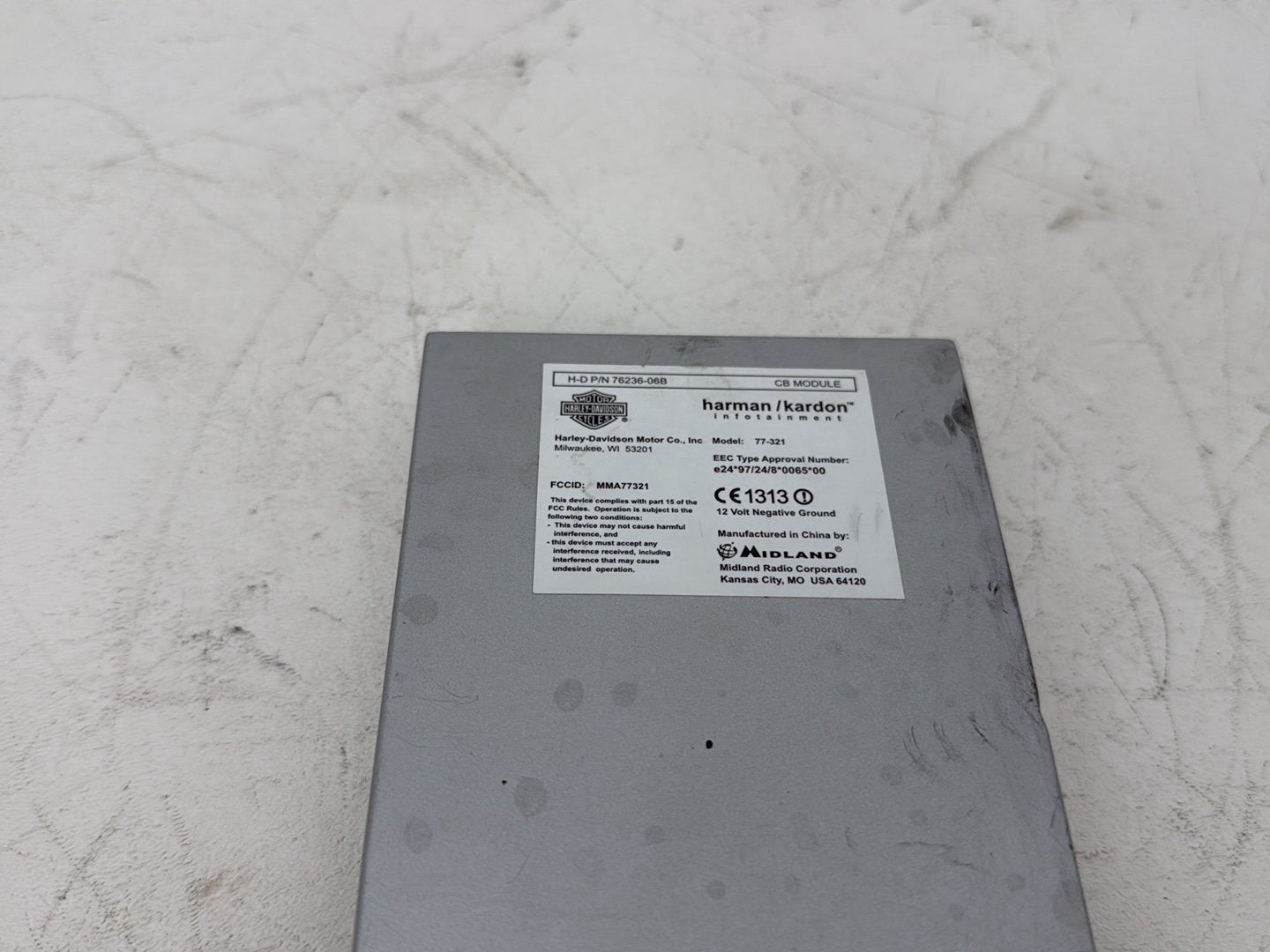 2007 - 2012 Harley-Davidson Touring Electra Glide Ultra XM Harman Kardon Radio Module 76236-06B